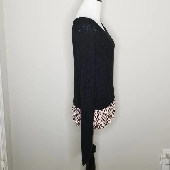 NWT Maje Black Knit Layered Sweater 2 - Picture 4 of 12